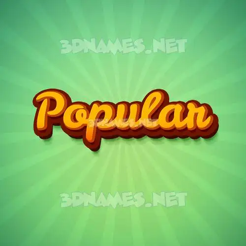 popular in Green Rays style - 3D name wallpaper