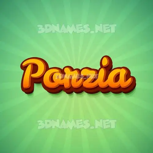 porzia in Green Rays style - 3D name wallpaper porzia in Green Rays style - 3D name wallpaper