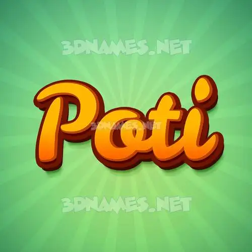 poti in Green Rays style - 3D name wallpaper poti in Green Rays style - 3D name wallpaper