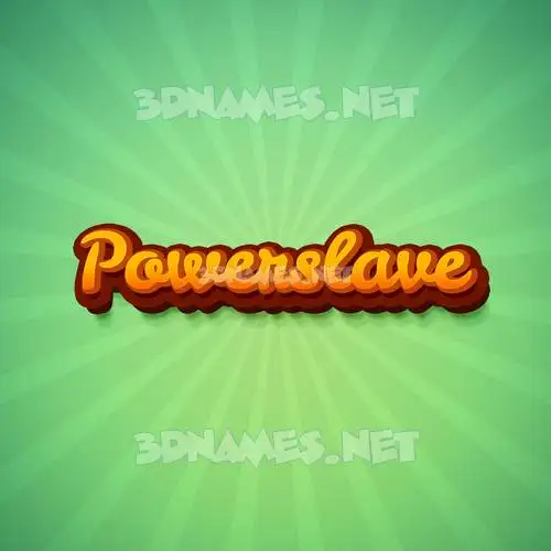 powerslave in Green Rays style - 3D name wallpaper powerslave in Green Rays style - 3D name wallpaper