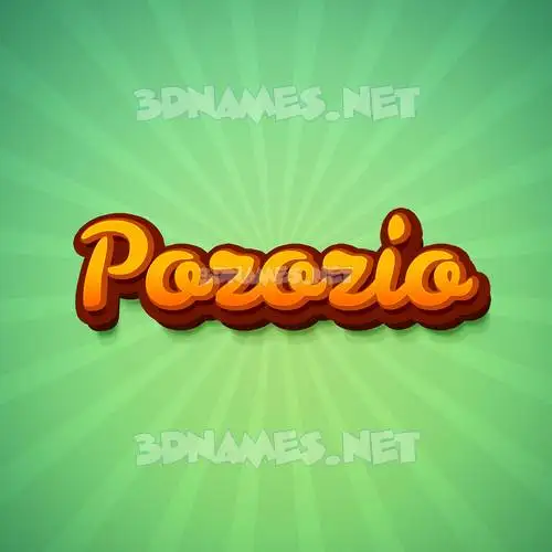 pozozio in Green Rays style - 3D name wallpaper