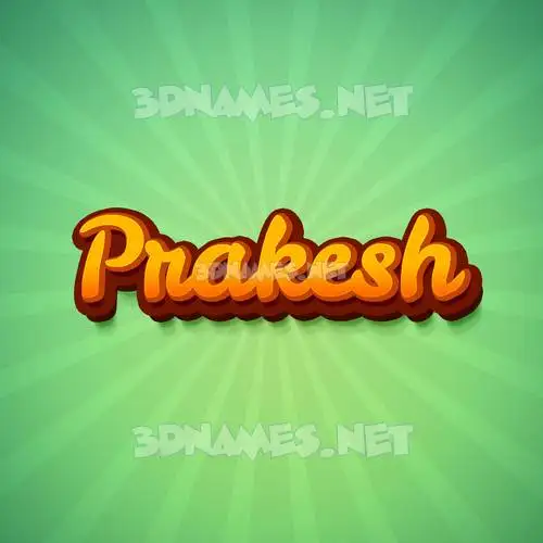 prakesh in Green Rays style - 3D name wallpaper