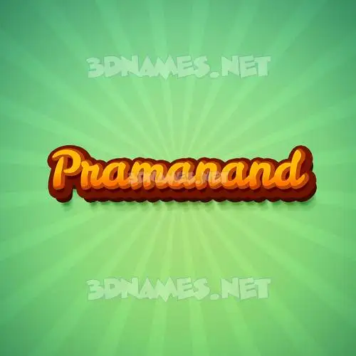 pramanand in Green Rays style - 3D name wallpaper