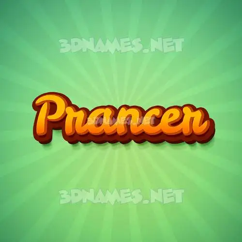 prancer in Green Rays style - 3D name wallpaper prancer in Green Rays style - 3D name wallpaper