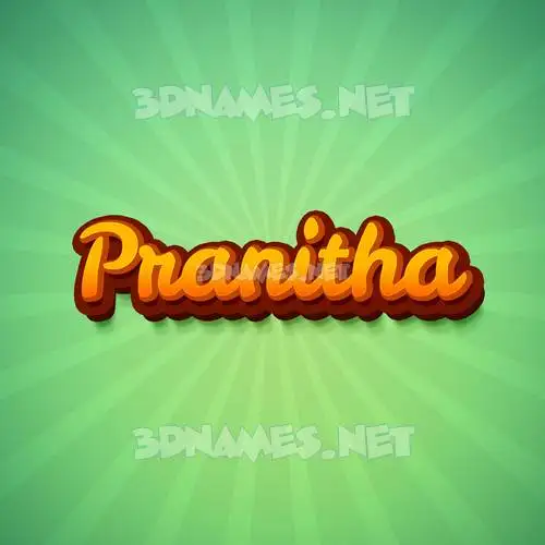pranitha in Green Rays style - 3D name wallpaper