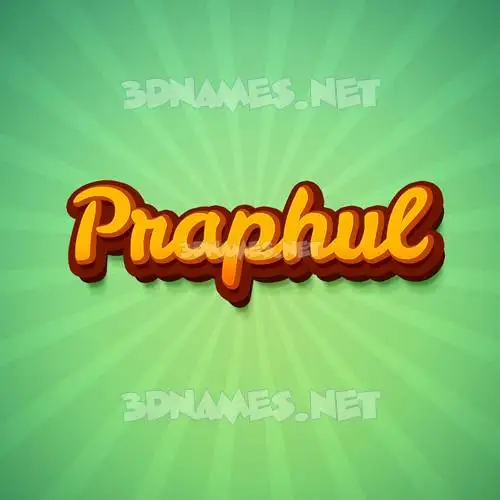 praphul in Green Rays style - 3D name wallpaper