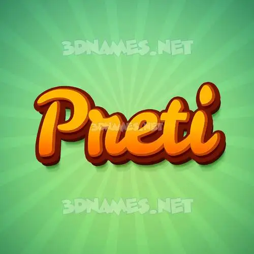 preti in Green Rays style - 3D name wallpaper preti in Green Rays style - 3D name wallpaper