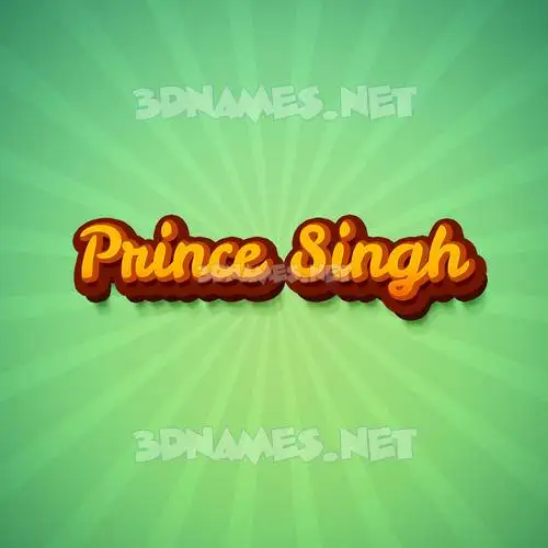 prince singh in Green Rays style - 3D name wallpaper