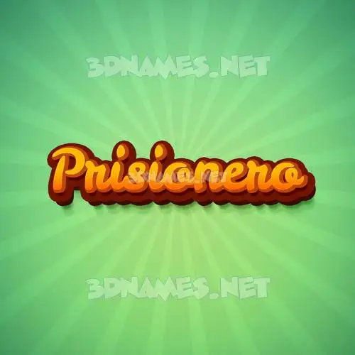 prisionero in Green Rays style - 3D name wallpaper