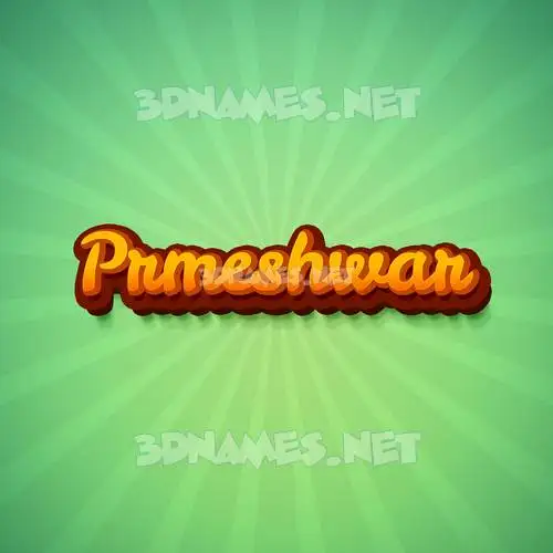 prmeshwar in Green Rays style - 3D name wallpaper