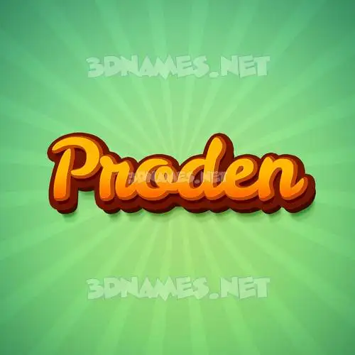 proden in Green Rays style - 3D name wallpaper proden in Green Rays style - 3D name wallpaper