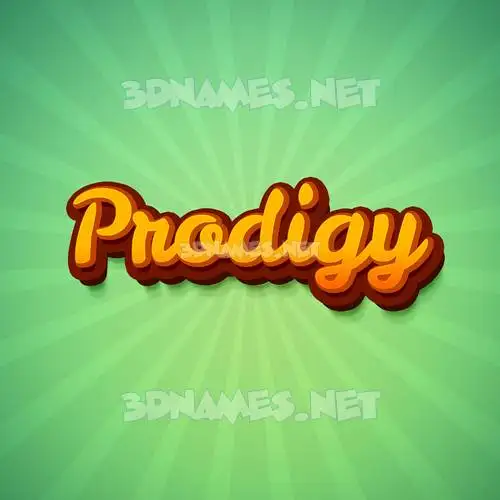 prodigy in Green Rays style - 3D name wallpaper prodigy in Green Rays style - 3D name wallpaper