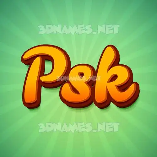 psk in Green Rays style - 3D name wallpaper psk in Green Rays style - 3D name wallpaper