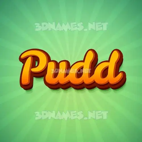 pudd in Green Rays style - 3D name wallpaper pudd in Green Rays style - 3D name wallpaper