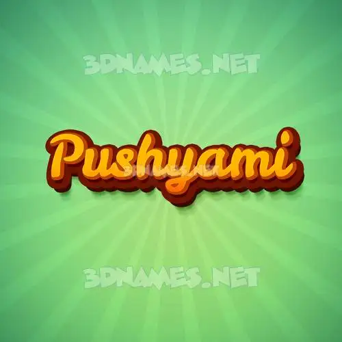 pushyami in Green Rays style - 3D name wallpaper pushyami in Green Rays style - 3D name wallpaper