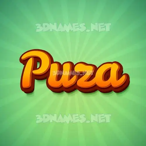 puza in Green Rays style - 3D name wallpaper puza in Green Rays style - 3D name wallpaper