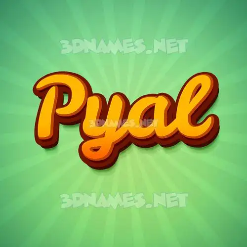 pyal in Green Rays style - 3D name wallpaper
