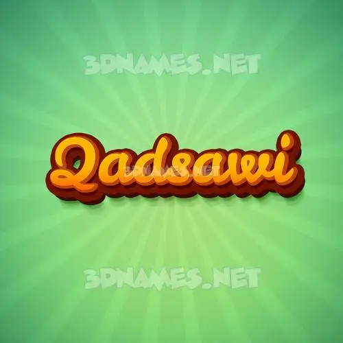 qadsawi in Green Rays style - 3D name wallpaper qadsawi in Green Rays style - 3D name wallpaper