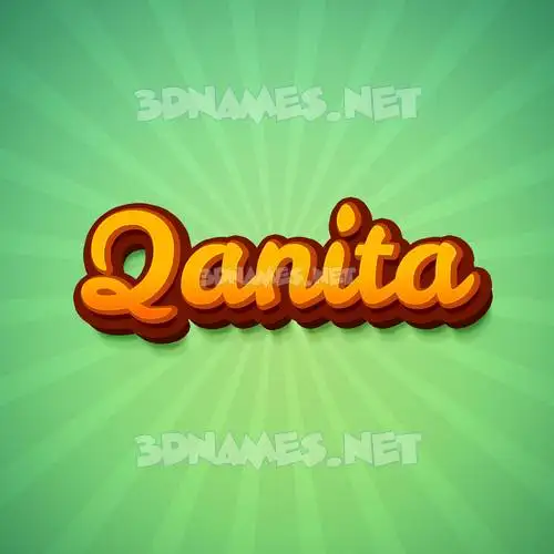qanita in Green Rays style - 3D name wallpaper qanita in Green Rays style - 3D name wallpaper