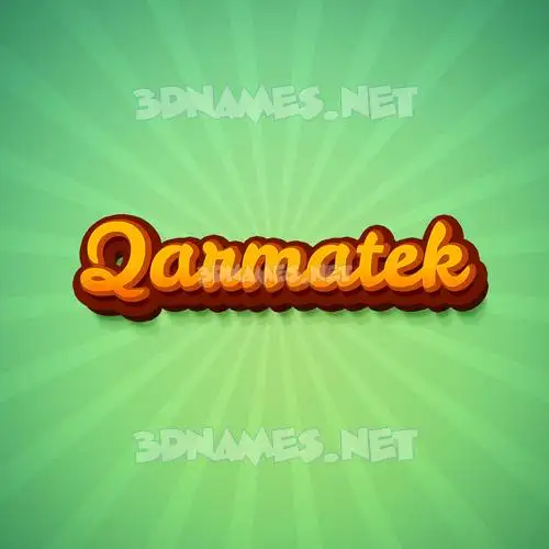 qarmatek in Green Rays style - 3D name wallpaper qarmatek in Green Rays style - 3D name wallpaper