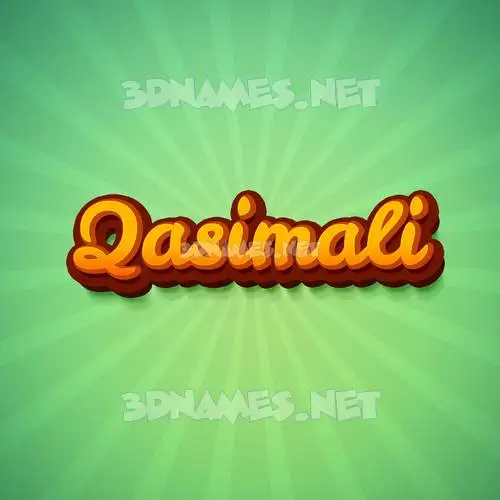 qasimali in Green Rays style - 3D name wallpaper qasimali in Green Rays style - 3D name wallpaper