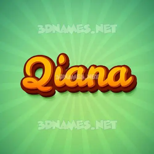 qiana in Green Rays style - 3D name wallpaper qiana in Green Rays style - 3D name wallpaper