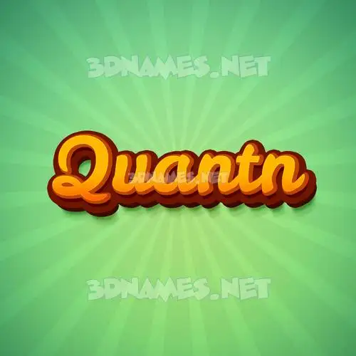 quantn in Green Rays style - 3D name wallpaper