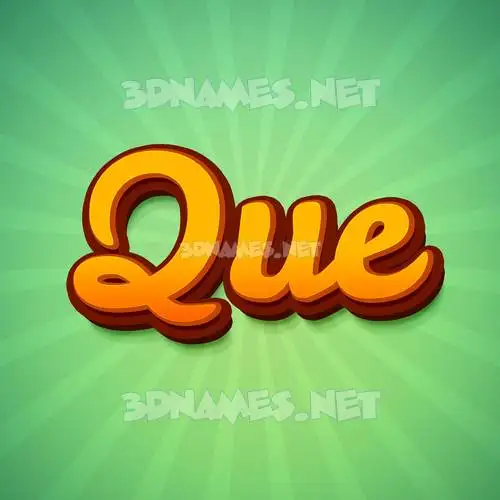 que in Green Rays style - 3D name wallpaper que in Green Rays style - 3D name wallpaper
