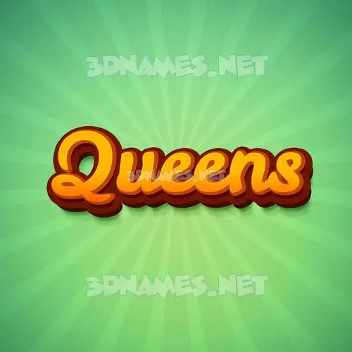 queens in Green Rays style - 3D name wallpaper queens in Green Rays style - 3D name wallpaper