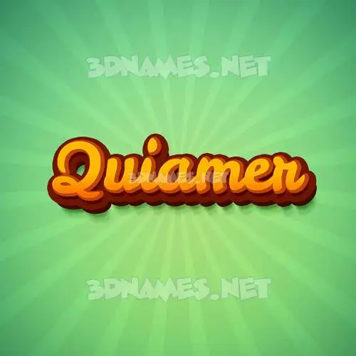 quiamer in Green Rays style - 3D name wallpaper quiamer in Green Rays style - 3D name wallpaper