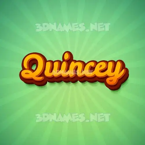 quincey in Green Rays style - 3D name wallpaper