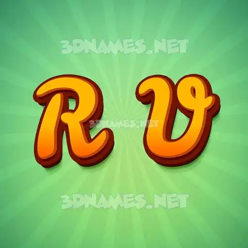 r v in Green Rays style - 3D name wallpaper r v in Green Rays style - 3D name wallpaper