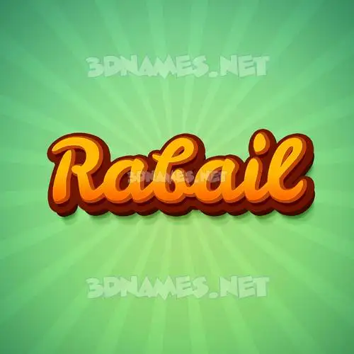 rabail in Green Rays style - 3D name wallpaper rabail in Green Rays style - 3D name wallpaper