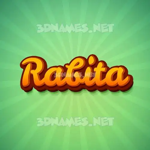 rabita in Green Rays style - 3D name wallpaper rabita in Green Rays style - 3D name wallpaper