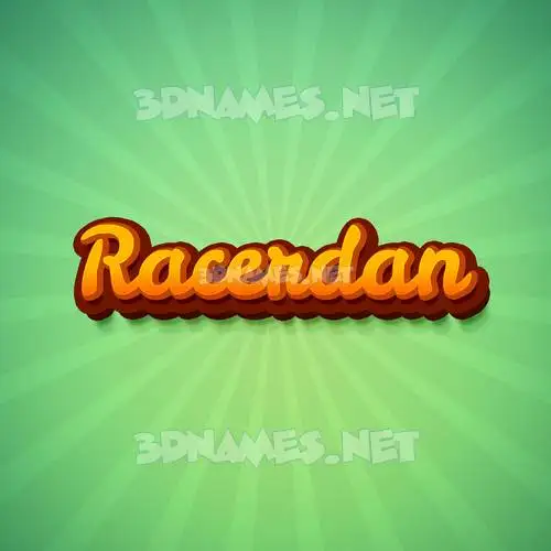 racerdan in Green Rays style - 3D name wallpaper racerdan in Green Rays style - 3D name wallpaper