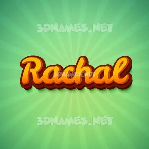 rachal in Green Rays style - 3D name wallpaper