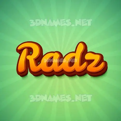 radz in Green Rays style - 3D name wallpaper radz in Green Rays style - 3D name wallpaper