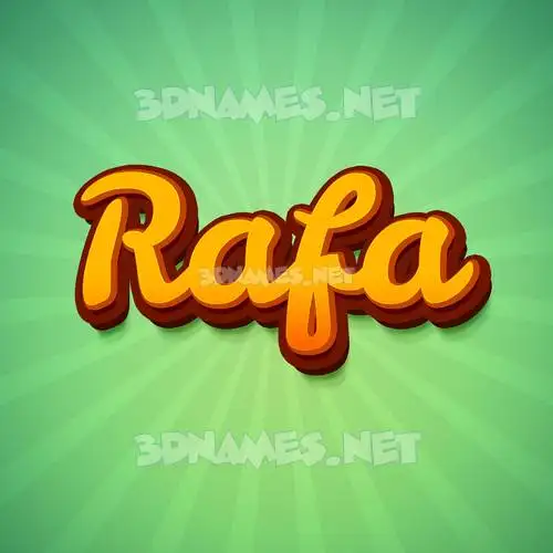rafa in Green Rays style - 3D name wallpaper