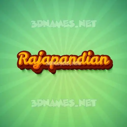 rajapandian in Green Rays style - 3D name wallpaper