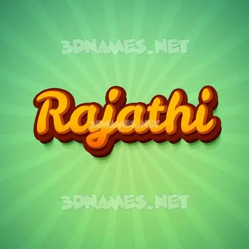 rajathi in Green Rays style - 3D name wallpaper