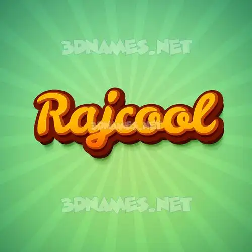 rajcool in Green Rays style - 3D name wallpaper