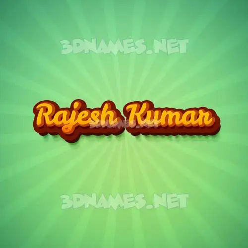rajesh kumar in Green Rays style - 3D name wallpaper