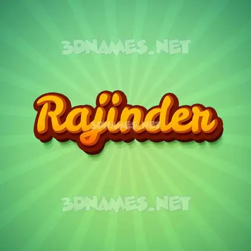 rajinder in Green Rays style - 3D name wallpaper