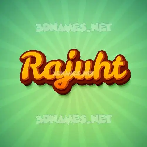 rajuht in Green Rays style - 3D name wallpaper