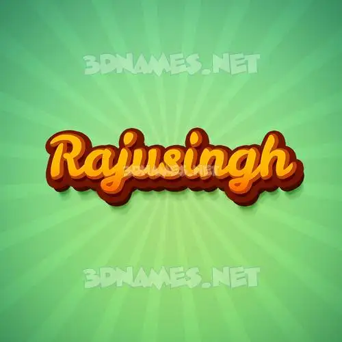 rajusingh in Green Rays style - 3D name wallpaper