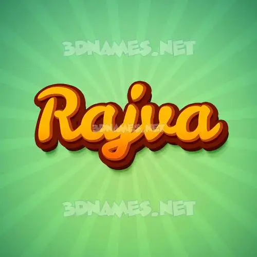 rajva in Green Rays style - 3D name wallpaper
