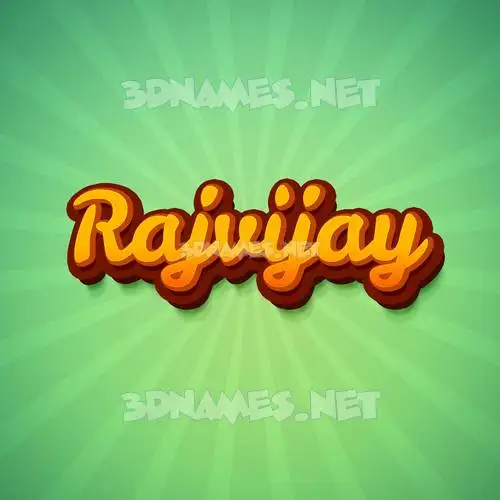 rajvijay in Green Rays style - 3D name wallpaper