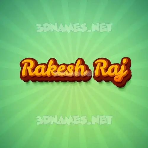 rakesh raj in Green Rays style - 3D name wallpaper