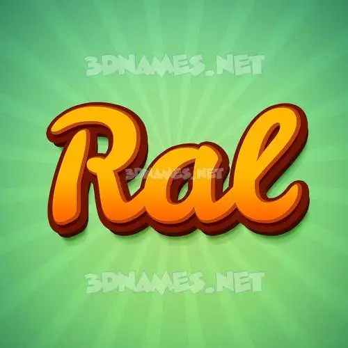 ral in Green Rays style - 3D name wallpaper ral in Green Rays style - 3D name wallpaper