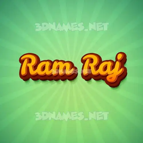 ram raj in Green Rays style - 3D name wallpaper